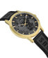 Men's Barbes Domus 2 Hand Quartz Black Stainless Steel Watch, 40mm