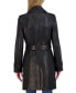 ფოტო #2 პროდუქტის Women's Natalie Belted Leather Trench Coat