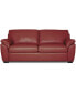 Фото #6 товара Lothan 79" Leather Apartment Sofa with 2 Cushions, Created for Macy's