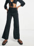 Фото #1 товара Miss Selfridge slinky wide leg trouser in black co ord