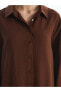 Фото #3 товара LCW Modest Düz Keten Karışımlı Kadın Gömlek Tunik
