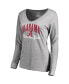 ფოტო #1 პროდუქტის Women's Ash Alabama Crimson Tide Victory Script Long Sleeve T-shirt