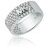 Sparkling silver ring with zircons MKC1555AN040