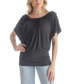 ფოტო #1 პროდუქტის Women's Short Sleeves Slit Shoulder Top