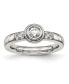 ფოტო #1 პროდუქტის Stainless Steel Polished CZ Ring