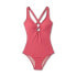 Фото #4 товара Women's Wide Ribbed Ring Medium Coverage One Piece Swimsuit - Kona Sol Red S