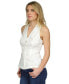 Фото #7 товара Women's Linen Sleeveless Button-Front Top