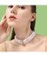 ფოტო #3 პროდუქტის Women's White Pearl Cluster Necklace