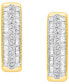 ფოტო #4 პროდუქტის Diamond Hoop Earrings (1/4 ct. t.w.) in Sterling Silver