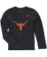 ფოტო #1 პროდუქტის Big Boys Heathered Gray Texas Longhorns Legend Logo Long Sleeve Performance T-shirt