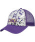 Фото #1 товара Men's Gray, Purple LSU Tigers Love Fern Trucker Snapback Hat