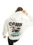 Фото #1 товара ASOS DARK FUTURE oversized hoodie in ecru with photographic back print