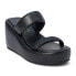 COCONUTS by Matisse Unique Platform Wedge Womens Black Casual Sandals UNIQUE-01