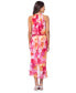 ფოტო #2 პროდუქტის Petite Printed High-Low Hem Midi Dress