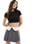 Фото #1 товара Tommy Jeans cropped ribbed top in black