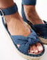 Фото #4 товара River Island two part denim espadrille in blue