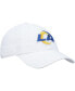 Men's '47 White Los Angeles Rams Logo Clean Up Adjustable Hat