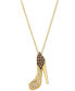 Chocolate Diamond & Nude Diamond High Heel Shoe Pendant Necklace (3/8 ct. t.w.) in 14k Gold, 18" + 2" extender