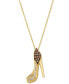 Фото #1 товара Chocolate Diamond & Nude Diamond High Heel Shoe Pendant Necklace (3/8 ct. t.w.) in 14k Gold, 18" + 2" extender