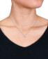 ფოტო #2 პროდუქტის Moissanite Heart Halo Pendant Necklace (2 ct. t.w.) in Sterling Silver, 18" + 2" extender