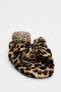 ANIMAL PRINT KNOTTED SANDALS