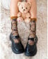 Women's Teddy Bear Ruffle Sheer Sock