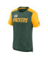 Фото #2 товара Men's Heathered Green, Heathered Gold Green Bay Packers Color Block Team Name T-shirt