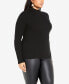 Фото #3 товара Plus Size Sina High Neck Sweater