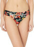Фото #1 товара Lucky Brand Women's 170743 Side Shirred Hipster Bikini Swimsuit Bottom Size M