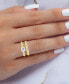 2-Pc. Set Cubic Zirconia Solitaire Ring & Complementing Band in 14k Gold-Plated Sterling Silver