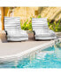 Фото #4 товара Chaise Lounge Cover (Pack of 2, 30x85 in.), Cotton Terry Towel with Pocket to Fit Outdoor Pool or Lounge Chair, White with Colored Stripes