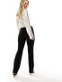 & Other Stories stretch high waist wide leg trousers with zip details in black 34 - фото #11