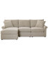 Фото #11 товара Wrenley 99" 3-Pc. Fabric Modular Chaise Sectional Sofa, Created for Macy's