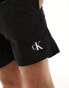 Фото #4 товара Calvin Klein monogram nylon medium drawstring swim short in black