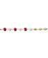 14k Yellow Gold Plated Adjustable Bracelet with Star Charms and Round Pearls for Kids