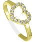 ფოტო #3 პროდუქტის Cubic Zirconia Heart Toe Ring, Created for Macy's