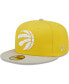 ფოტო #2 პროდუქტის Men's Yellow, Gray Toronto Raptors Color Pack 59FIFTY Fitted Hat