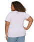 ფოტო #2 პროდუქტის Plus Size C'est La Vie Embellished T-Shirt, Created for Macy's