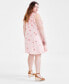 ფოტო #2 პროდუქტის Plus Size Printed Flip-Flop Dress, Created for Macy's