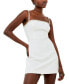 ფოტო #3 პროდუქტის Women's Embellished Square-Neck Mini Dress