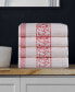 Фото #5 товара Athens Cotton with Greek Scroll and Floral Pattern Assorted, 6 Piece Bath Towel Set