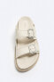 Фото #6 товара Кожаные сандалии с пряжками ZARA