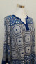 Фото #3 товара Блузка Charter Club Printed Split Neck Modern Blue