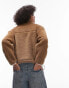 Фото #4 товара Levi's Canyon half zip sherpa borg sweatshirt in brown