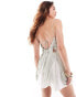 Фото #3 товара Mango sheer embellished cami in light grey