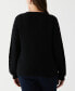 Фото #2 товара Plus Size Cable Knit V-Neck Long Sleeve Sweater