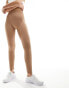 ONLY high waisted seamless leggings in tan