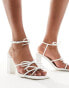 Фото #2 товара Public Desire mid heeled sandal with bows in white