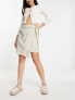 NA-KD x Lydia Tomlinson layered mini skirt in beige 34 - фото #7