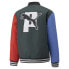 Фото #2 товара Puma Varsity Button Down Jacket Mens Black Casual Athletic Outerwear 532415-74